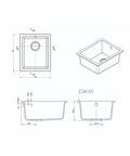 M-GS401B – Como Single Bowl – Granite Sink sketch