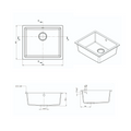 M-GS402B – Como Single Bowl – Granite Sink sketch 1