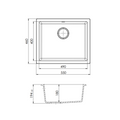 M-GS402B – Como Single Bowl – Granite Sink sketch 2