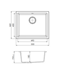 M-GS402B – Como Single Bowl – Granite Sink sketch 2