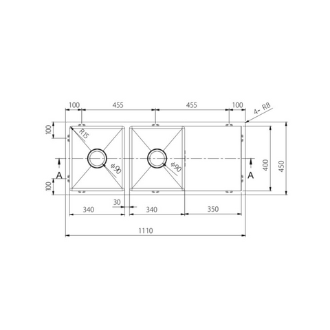 M-S206B – Double Bowl – Stainless Steel