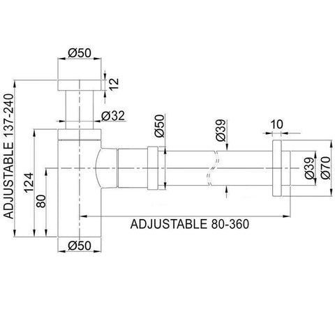 Moonlight Solid Surface Basin with Optional Mixer & Bottle Trap (Rectangle: 1200x460x80)