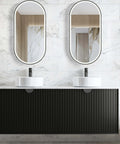 Marlo Double Basin Vanity Vanity Otti Australia 1500mm Quartz Stone Pure White-20mm Above Counter