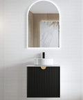 Marlo Single Basin Vanity Vanity Otti Australia 600mm Quartz Stone Pure White-20mm Above Counter