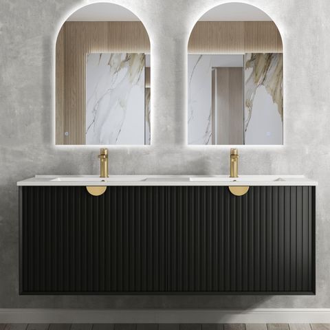 Vanity MARLO Wall Hung 1500mm Matte Black