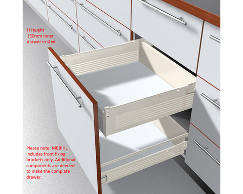 Blum METABOX Front Fixing Bracket, H Height, For INNER Drawer. ZIF.3050