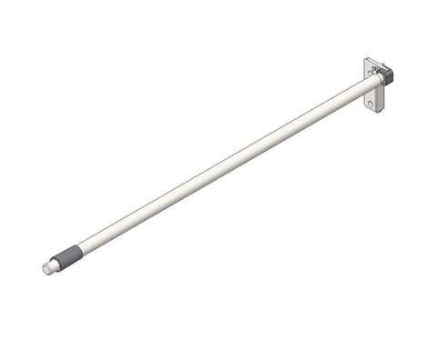 Blum METABOX Longside Gallery Rail In Cream. Size: 400mm. Includes: 2 Gallery Rods And 2 Gallery Back Fixings ZRE.371S.ID
