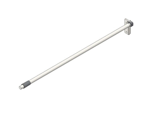 Blum METABOX Longside Gallery Rail In Cream. Size: 450mm. Includes: 2 Gallery Rods And 2 Gallery Back Fixings ZRE.421S.ID