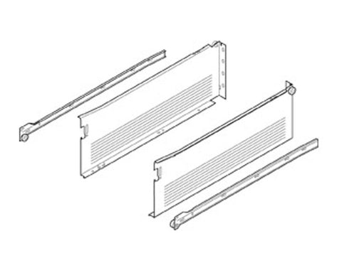 Blum METABOX Sides & runner Set. Single Extension. Steel Sides 150mm X 500mm 320H5000C15