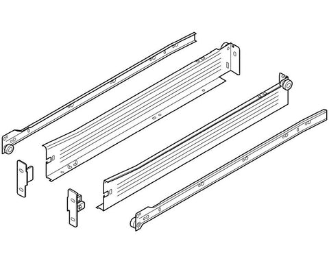 Blum METABOX Single Extension Steel Sides 54mm *Sides And Runners
