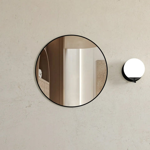 LONDON Round Mirror 700x700mm - Matte Black