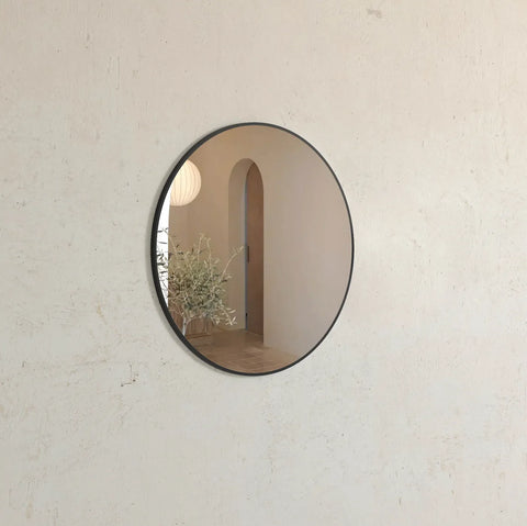 LONDON Round Mirror 700x700mm - Matte Black