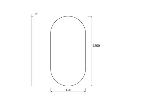 NOOSA Oval Framed Mirror 1200/900mm - Brushed Gold