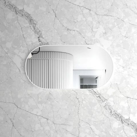 NOOSA Oval Framed Mirror 1200/900mm - Matte White