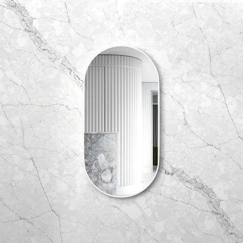 NOOSA Oval Framed Mirror 1200/900mm - Matte White