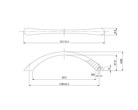 Tapered Bow Handle