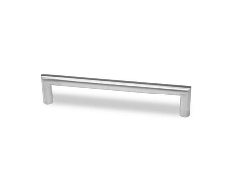 Mitred D Handle in Brushed Stainless Steel. Hole Centres: 320mm. Length: 332mm. Protrusion: 36mm