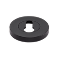 Momo Euro Cylinder Escutcheon set in sleek black finish for modern door hardware solutions.