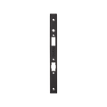 Momo mortice lock forend plate designed for Euro Cylinder locks with a sleek black finish.