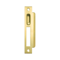 Momo roller mortice lock strike plate in durable gold finish for modern entryways.