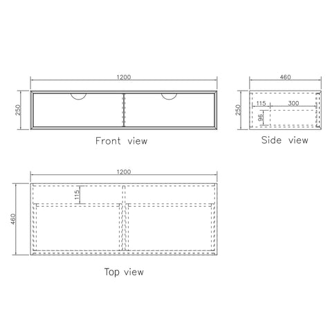 Moonlight Single Basin Vanity with Solid Surface Basin