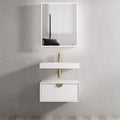Moonlight Single Basin Vanity with Solid Surface Basin Vanity Otti Australia 600mm  