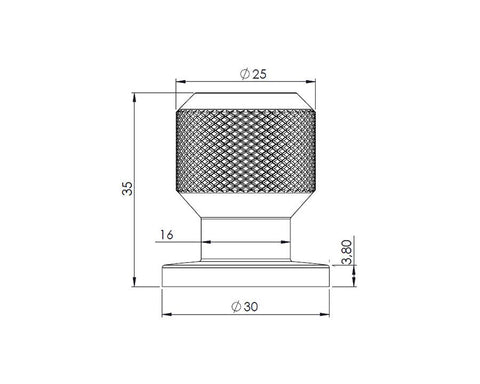 Furnipart Manor Round Knob. Diameter: 30mm