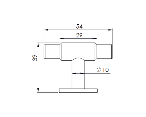 Furnipart Manor T Knob. Diameter: 30mm