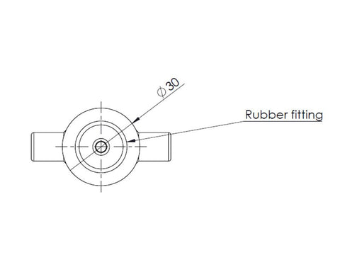 Furnipart Manor T Knob. Diameter: 30mm