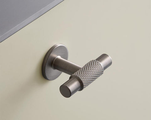 Furnipart Manor T Knob. Finish: Inox Look. Diameter: 30mm