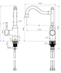 MON004-1 – Montpellier Shepherd’s Crook Kitchen Mixer – Chrome sketch