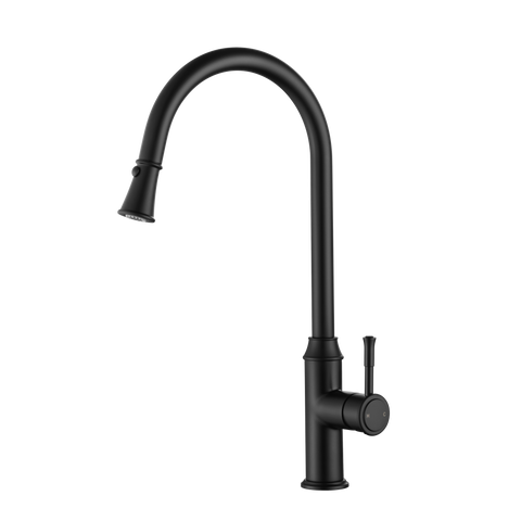 MON005BK Montpellier Pull-Out Kitchen Mixer – Matt Black