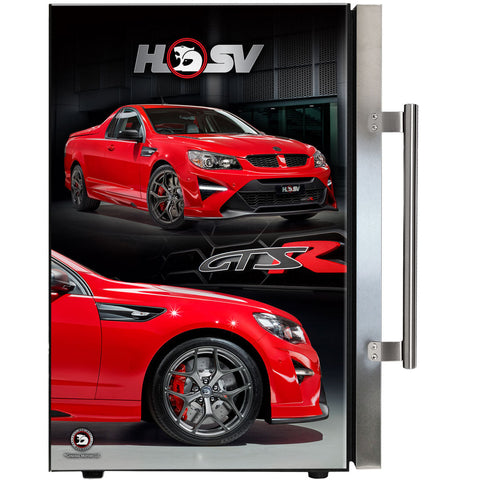 HSV GTSR Maloo branded bar fridge. Great gift idea! Add You Own Number Plate To Door! - Model SC70-SS-GTSR-Maloo