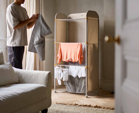 Eclipse™ 3-tier Ecru Clothes Airer with Screen