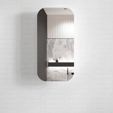 NEWPORT Shaving Cabinet 900mm Black Oak with Optional LED