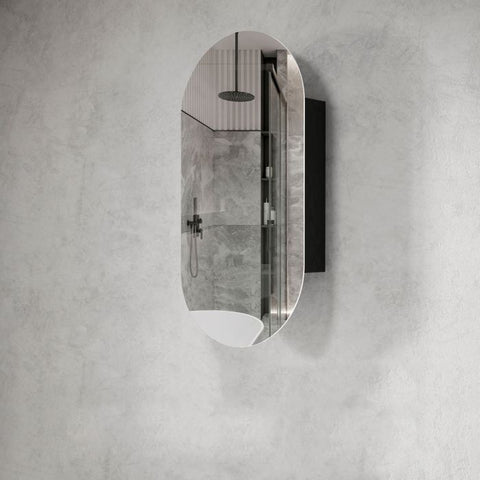 NOOSA Black Oak Shaving Cabinet 900mm with Optional LED