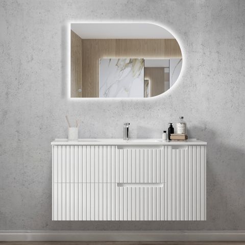 Vanity NOOSA Wall Hung 1200mm Matte White