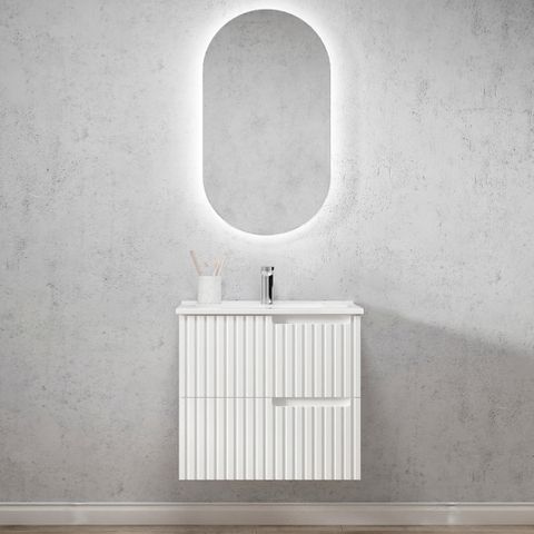 Vanity NOOSA Wall Hung 600mm Matte White