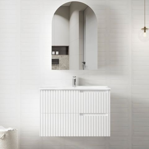 Vanity NOOSA Wall Hung 900mm Matte White