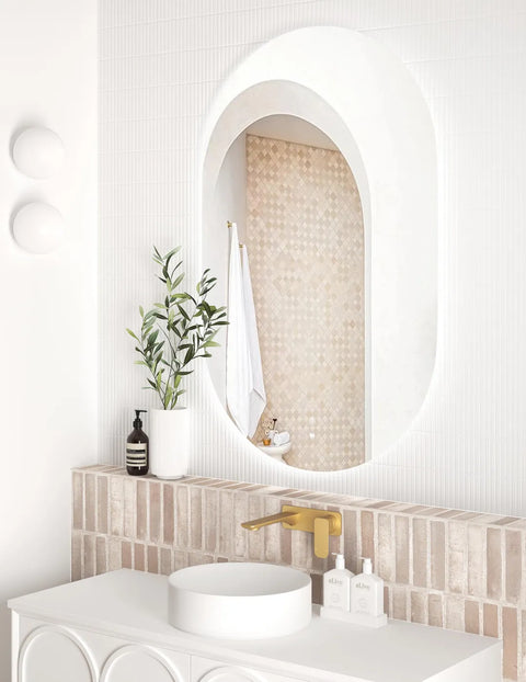 NOOSA LED Oval Frameless Mirror 1200x750mm