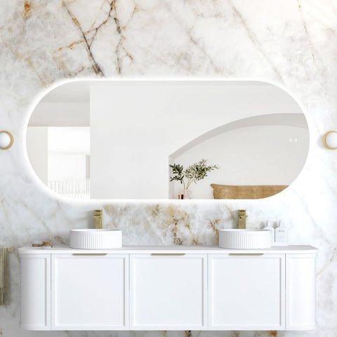 NOOSA LED Oval Frameless Mirror 1800x750mm
