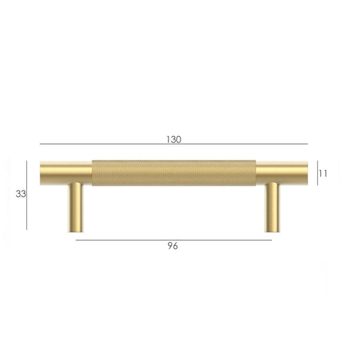 NORD - Brushed Brass Handle (Premium Solid Brass Construction) (All Sizes)