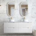 Noosa Double Basin Vanity Vanity Otti Australia 1500mm Quartz Stone Pure White-20mm Above Counter