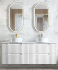 Noosa Double Basin Vanity Vanity Otti Australia 1500mm Quartz Stone Pure White-20mm Above Counter
