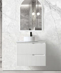 Noosa Single Basin Vanity Vanity Otti Australia 750mm Quartz Stone Pure White-20mm Above Counter