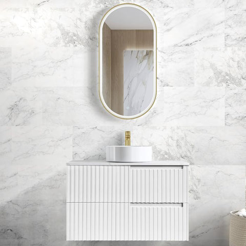 Vanity NOOSA Wall Hung 900mm Matte White