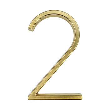 Zinc Alloy Floating House Number | Gold 12cm