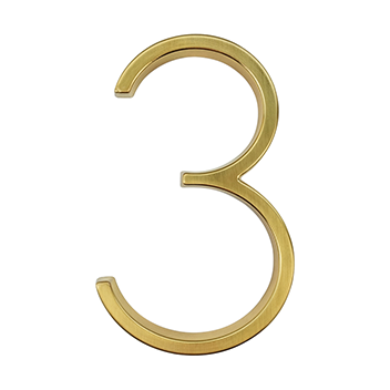 Zinc Alloy Floating House Number | Gold 12cm