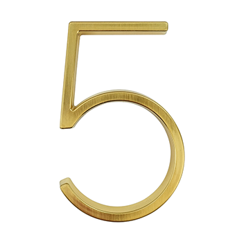 Zinc Alloy Floating House Number | Gold 12cm