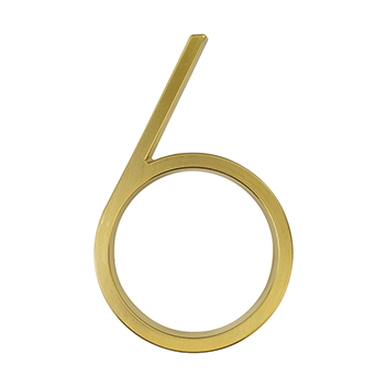 Zinc Alloy Floating House Number | Gold 12cm